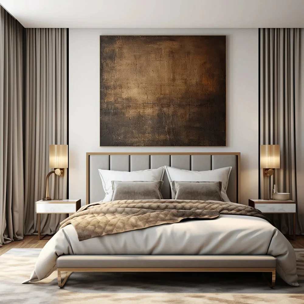 Brown_Rustic_Abstract_Industrial_Textured_Canvas_Artwork_YGY0A wall art